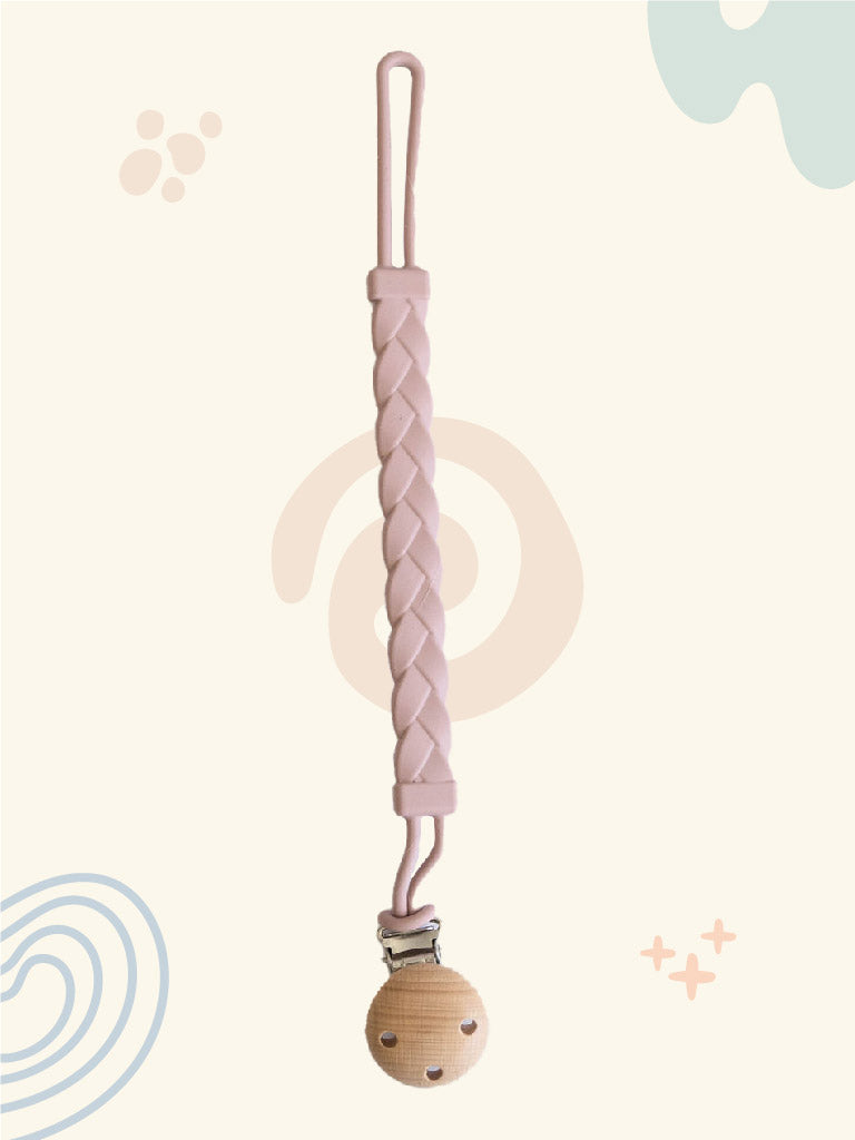 Portachupete Trenza Rosa Claro