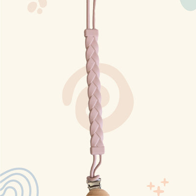 Portachupete Trenza Rosa Claro