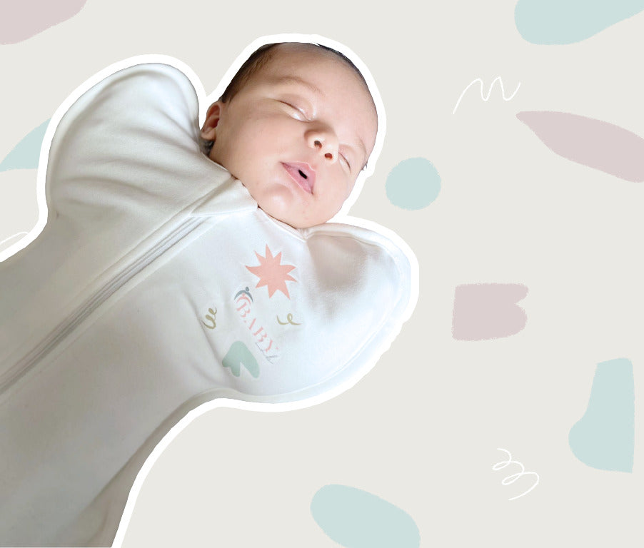 Swaddle arms up (tog 1,0)algodón orgánico (Etapa 1) – baby lab sleep
