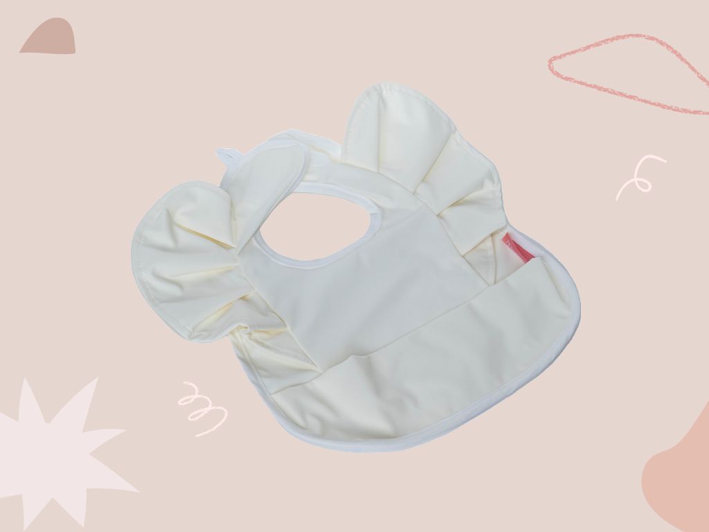 Babero ivory corto Liso