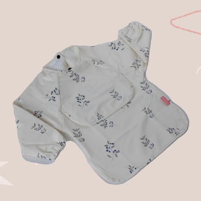 Babero Ivory Flor Trigo  (atrapa comida inverso)