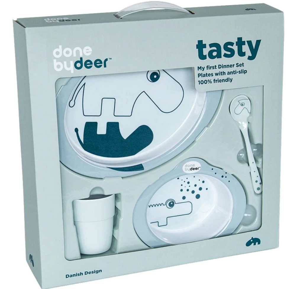 SET VAJILLA DE INICIACIÓN 4 PIEZAS AZUL