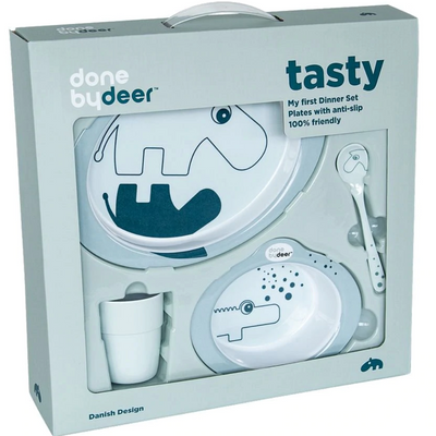 SET VAJILLA DE INICIACIÓN 4 PIEZAS AZUL