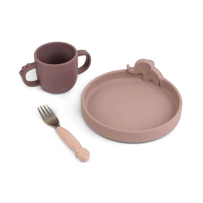 Set de Vajilla Rosa viejo Pekaboo Friends